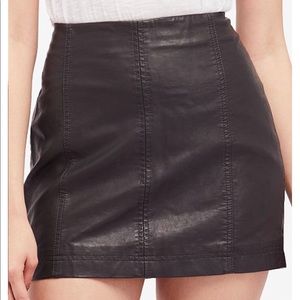 Free People Leather Skirt
